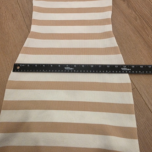 Babaton Women Mini Bodycon Tank Dress Size S Striped Square Neck Sleeveless - Picture 11 of 13